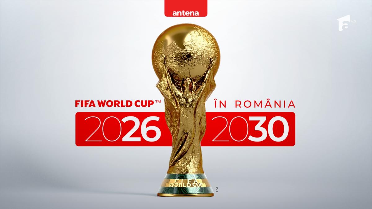 Logo Antena și FIFA World Cup™ pe un fundal alb