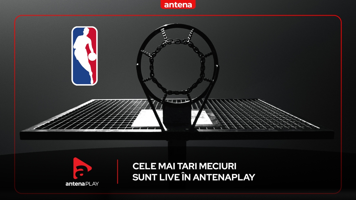 Imagine cu sigla NBA și AntenaPLAY