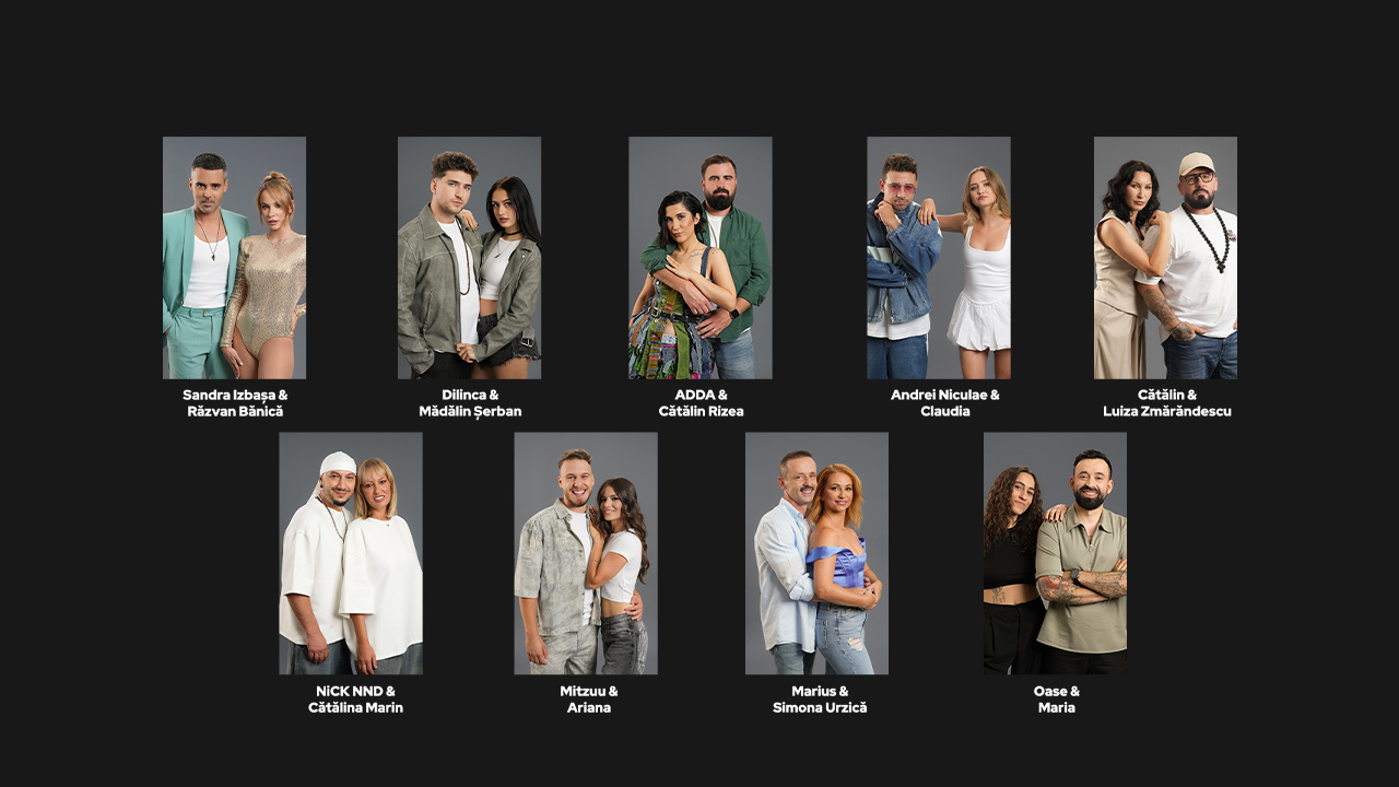Cupluri de vedete care participă la Power Couple România – La bine şi la greu | Sezonul 3