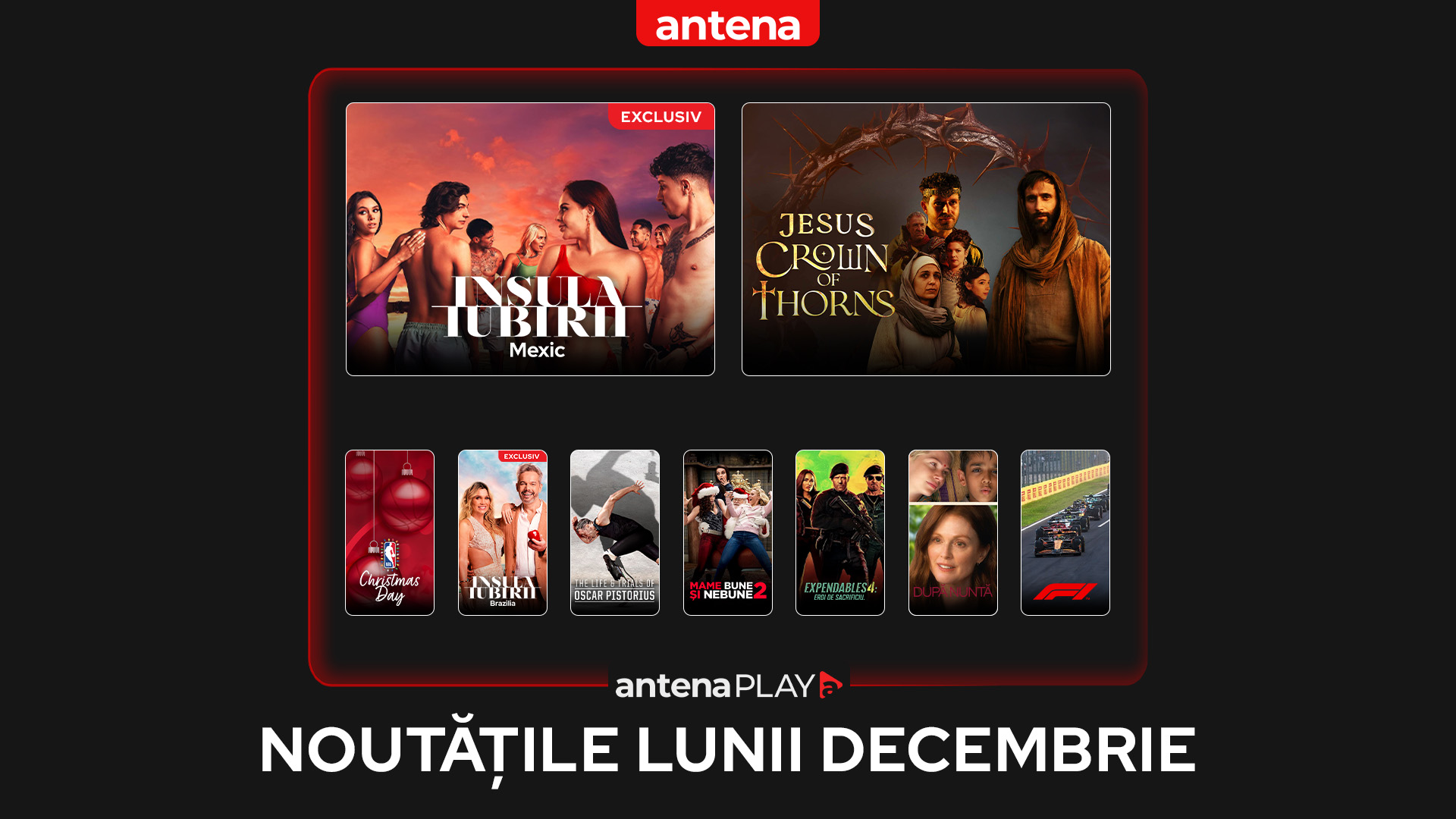 Noutățile lunii decembrie în AntenaPLAY