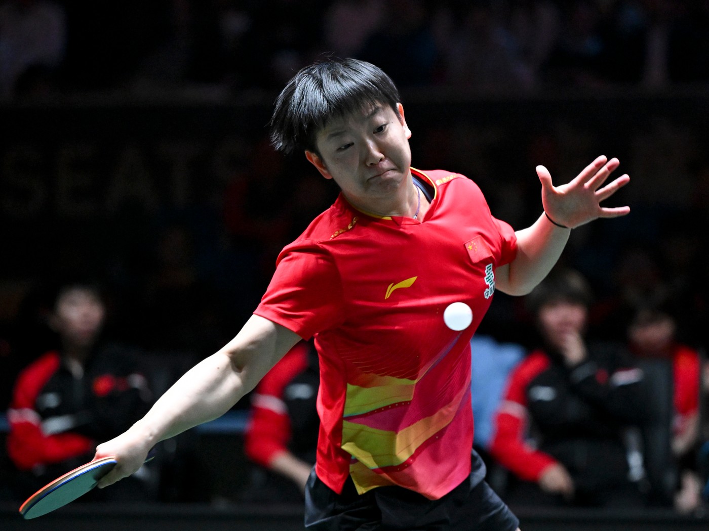 Sun Yingsha în timpul unui meci